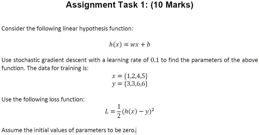 SOLVED Assignment Task 1 (10 Marks) Consider the following linear