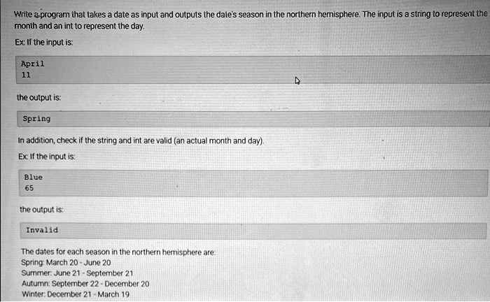 SOLVED: Write a program that takes a date as input and outputs the date ...