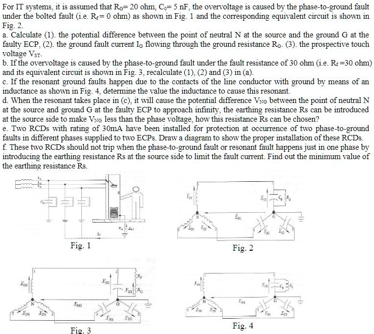 SOLVED For IT systems, it is assumed that R = 20 ohm. Co = 5 nF. The