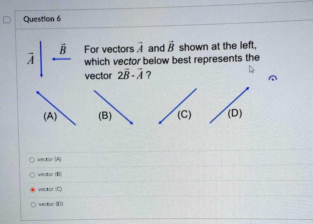 SOLVED: Question 6 #B For Vectors And B Shown At The Left, A | Which ...