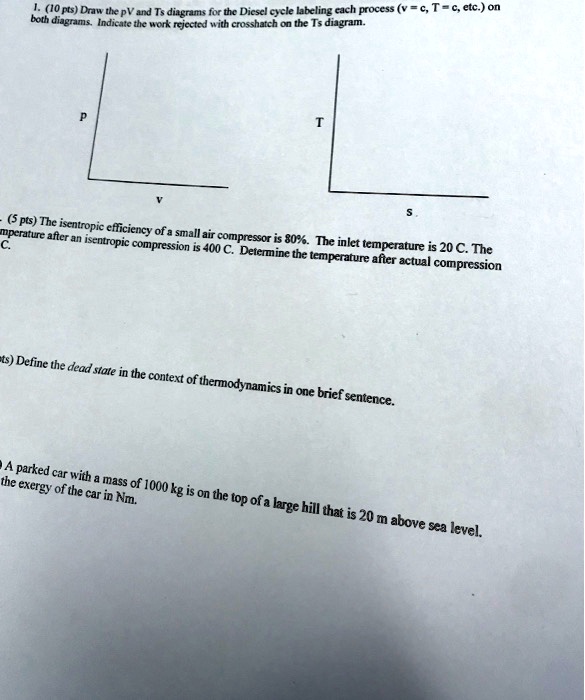 SOLVED V mperature after an isentropic compression is 400 C.Determine