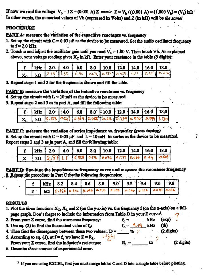 Solved Ifnow We Tead The Voltage Vt Iz Oo1 A Z S Z V Ocoi A 1 000 Wj Ak In Other Words Te Numerical Velues Of Vb Expressed Lu Volt9 Andz Bkd Will Be The Samel Procedure Parta Measure The