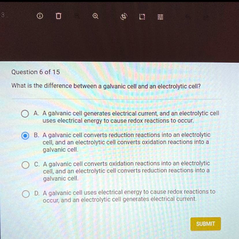 SOLVED 'what is the difference between a galvanic cell and an