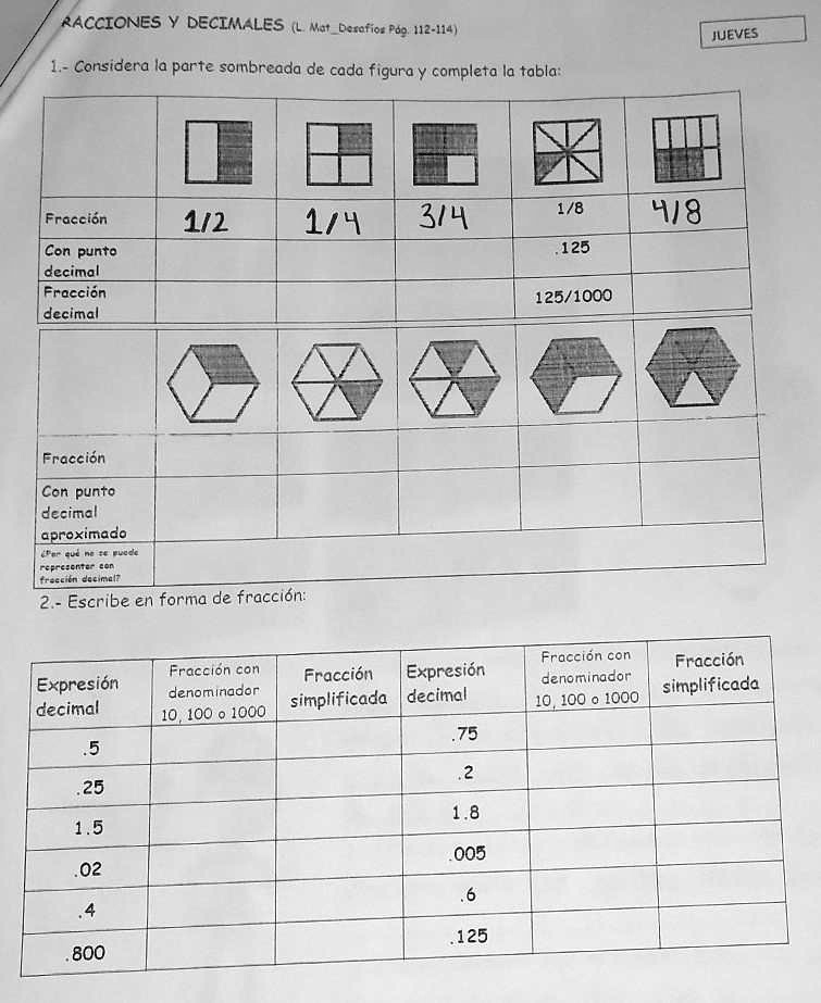 Solved Doy Corona Es Para Hoy Racciones Y Decimales Matdercf O P Considera