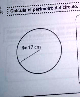 SOLVED: Calcula el perimetro del circulo perímetro del círculo: 1 ...