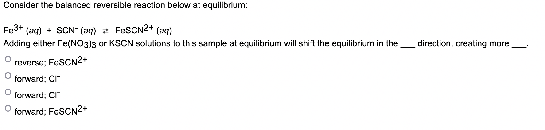 SOLVED: Consider The Balanced Reversible Reaction Below At Equilibrium: