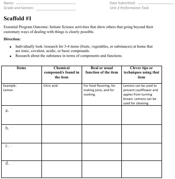 VIDEO solution: Text: Name: Grade and Section: Date Submitted: Unit 3 ...