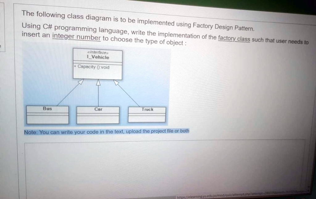 SOLVED: Using C# Programming The following class diagram is to be ...