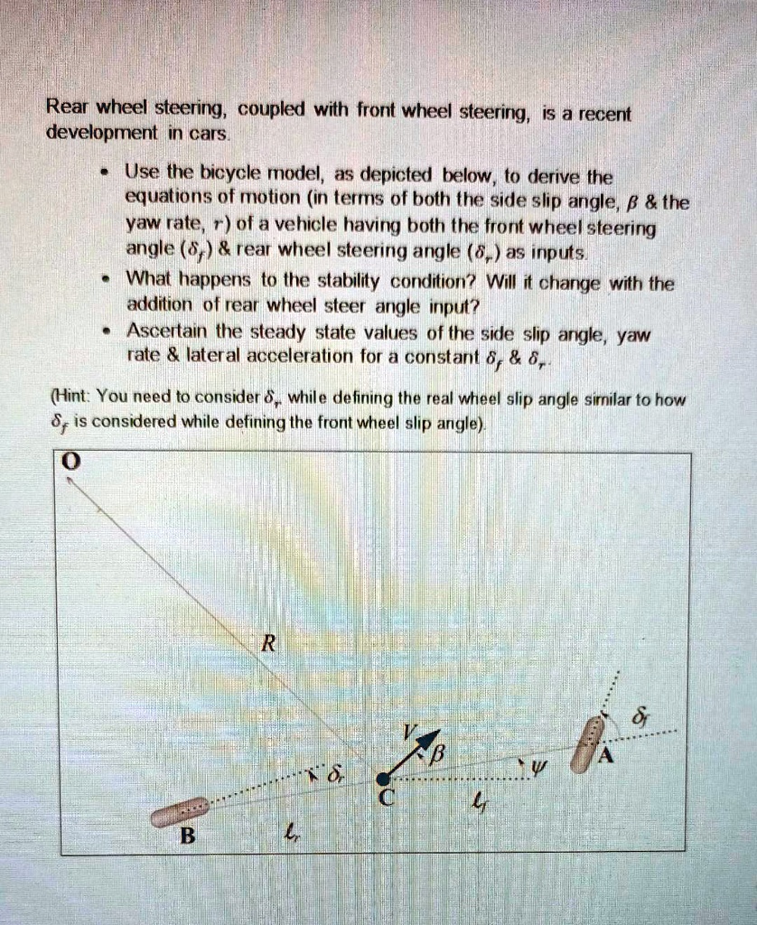 SOLVED Rear wheel steering, coupled with front wheel steering, is a
