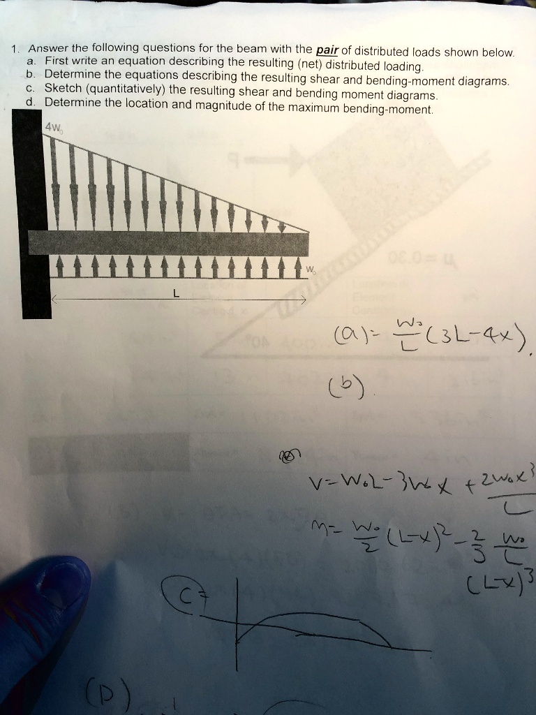1. Answer the following questions for the beam with the pair of ...