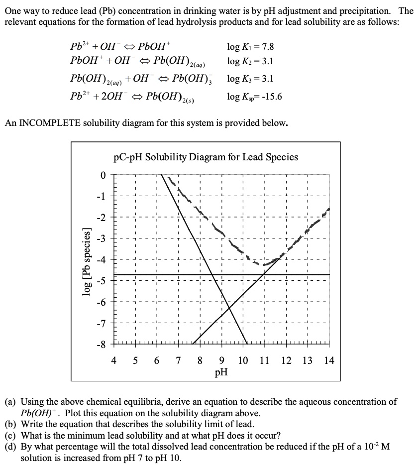 SOLVED One way to reduce lead (Pb) concentration in drinking water is