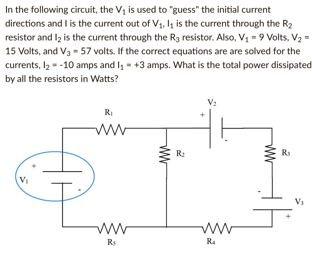 SOLVED: In the following circuit; the Vi is used to guess