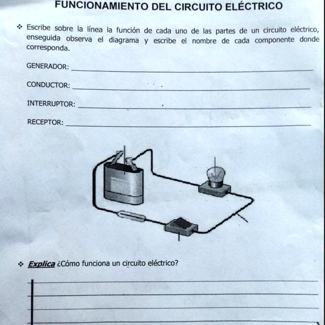 SOLVED: Funcionamiento Del Circuito Eléctrico Alguien Me Puede Decir La ...