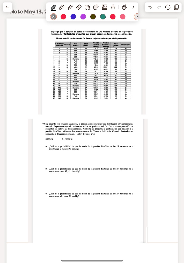 note may 13 2 suponga que el conjunto de datos a continuacion es una muestra aleatoria de la poblacion mencionada conteete las preguntas que siguen basado en la muestra a continuacion muestr 49747