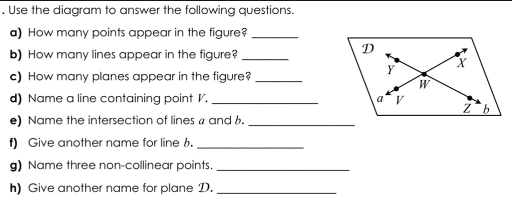 SOLVED: Use The Diagram To Answer The Following Questions A) How Many ...