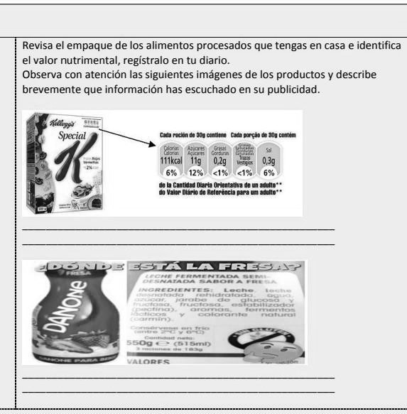 SOLVED: Revisa El Empaque De Los Alimentos Procesados Que Tengas En ...