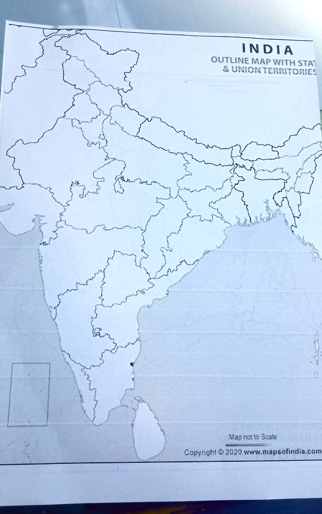 SOLVED: 'On an outline political map of India, locate and label the ...