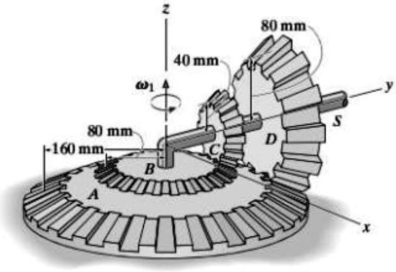 Controlled Gear Rotation SOLVED: Gears A and B are stationary while gears C and D rotate freely ...