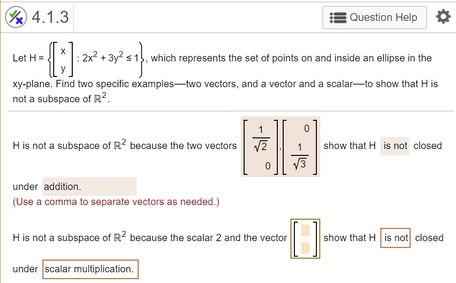SOLVED: Let H = (x, y) | 2x^2 + 3y ≤ 1 , which represents the set of ...
