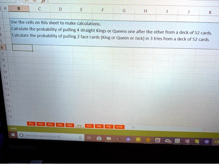 SOLVED Use the cells on this sheet to make calculations. Calculate the
