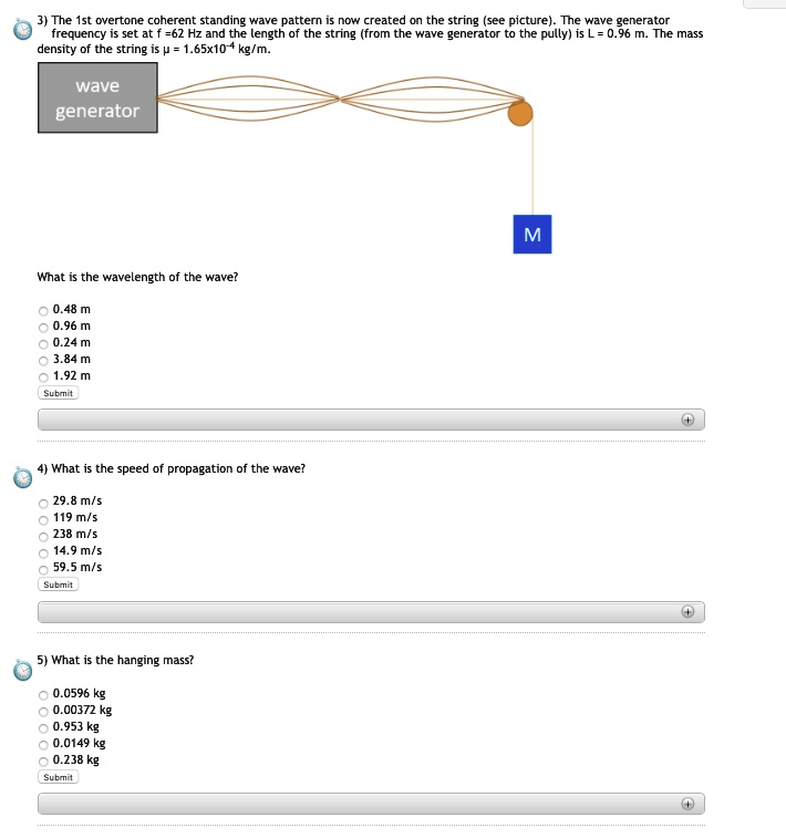 SOLVED 3) The Ist overtone coherent standing wave pattern now