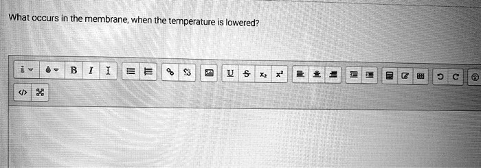 What occurs in the membrane, when the temperature is lowered?