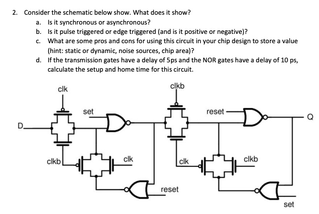 2. Consider the schematic below show. What does it show? a. Is it ...