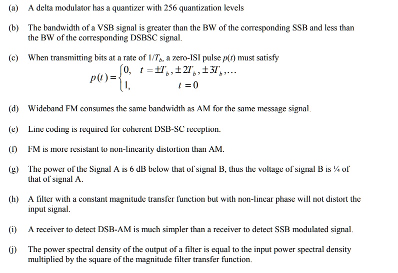 Quantization Delta a delta modulator has a quantizer with 256 quantization levels the ...