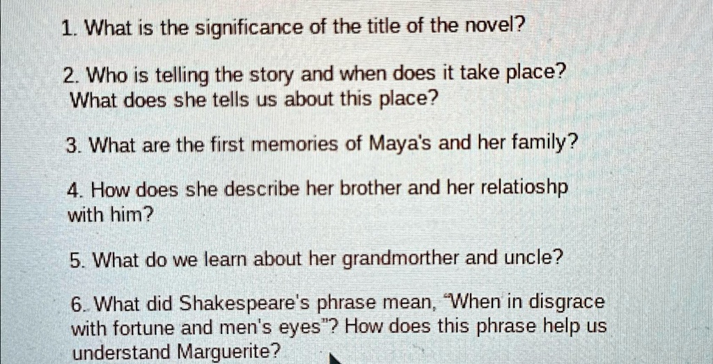 SOLVED I know why the caged bird sings by Maya Angelou. What is the