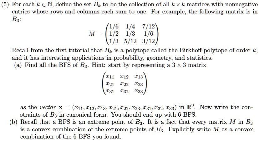 [GET ANSWER] (5) For each k ∈ℕ, define the set Bk to be the collection ...
