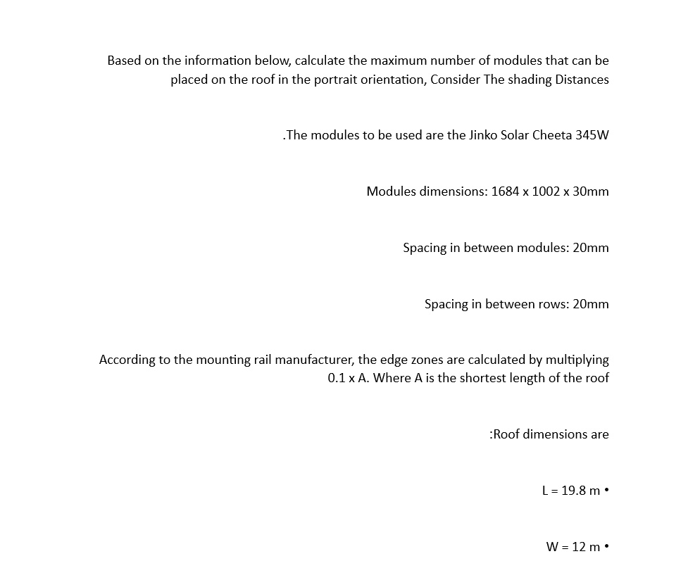 [GET ANSWER] Based on the information below, calculate the maximum ...