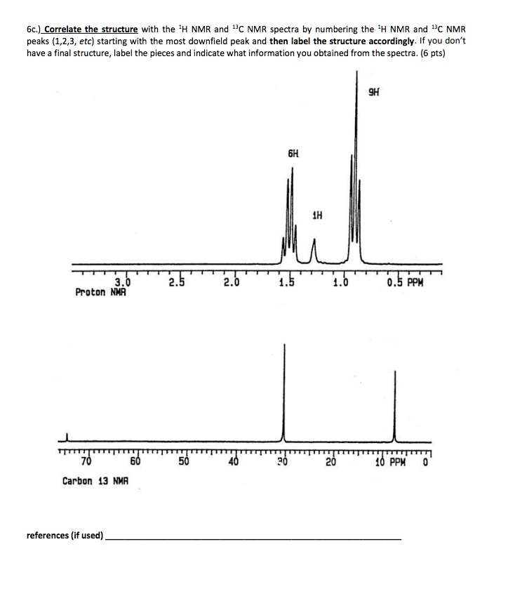 SOLVED: 6c | Correlatethestructure With The *H NMR And "C NMR Spectra ...