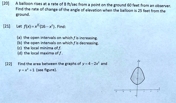 SOLVED: [20] balloon rises at a rate of 8 ft/sec from point on the ...