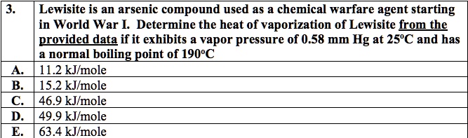 SOLVED: Lewisite is an arsenic compound used as chemical warfare agent ...