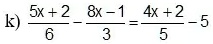 (5x+2)/(6) - (8x-1)/(3) = (4x+2)/(5) - 5