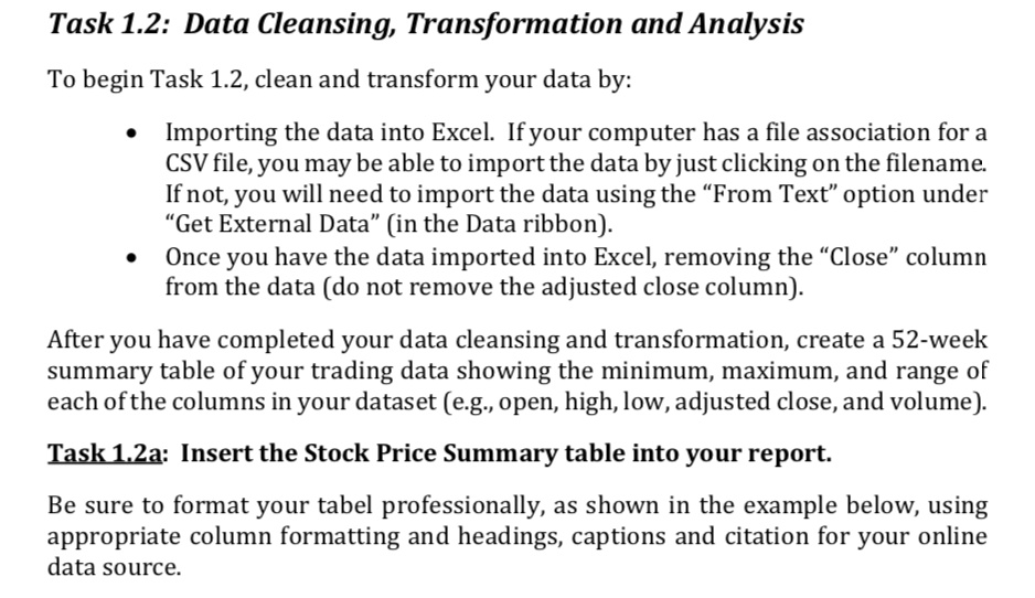 task 12 data cleansing transformation and analysis to begin task ...
