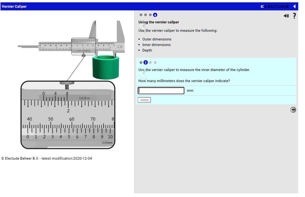SOLVED Vernier Caliper ELECTUDE (0) Using the vernier caliper Use the