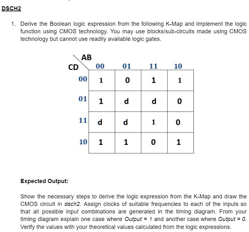 [GET ANSWER] DSCH2 1. Derive the Boolean logic expression from the ...