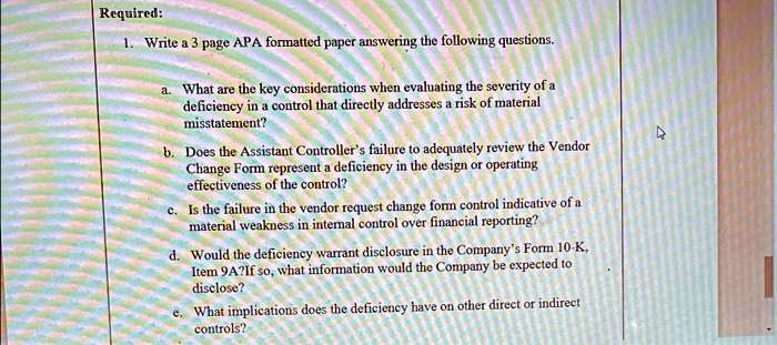 Solved Required 1 Write A 3 Page Apa Formatted Paper Answering The Following Questions What Solved Required 1 Write A 3 Page Apa Formatted Paper Answering The Following Questions What