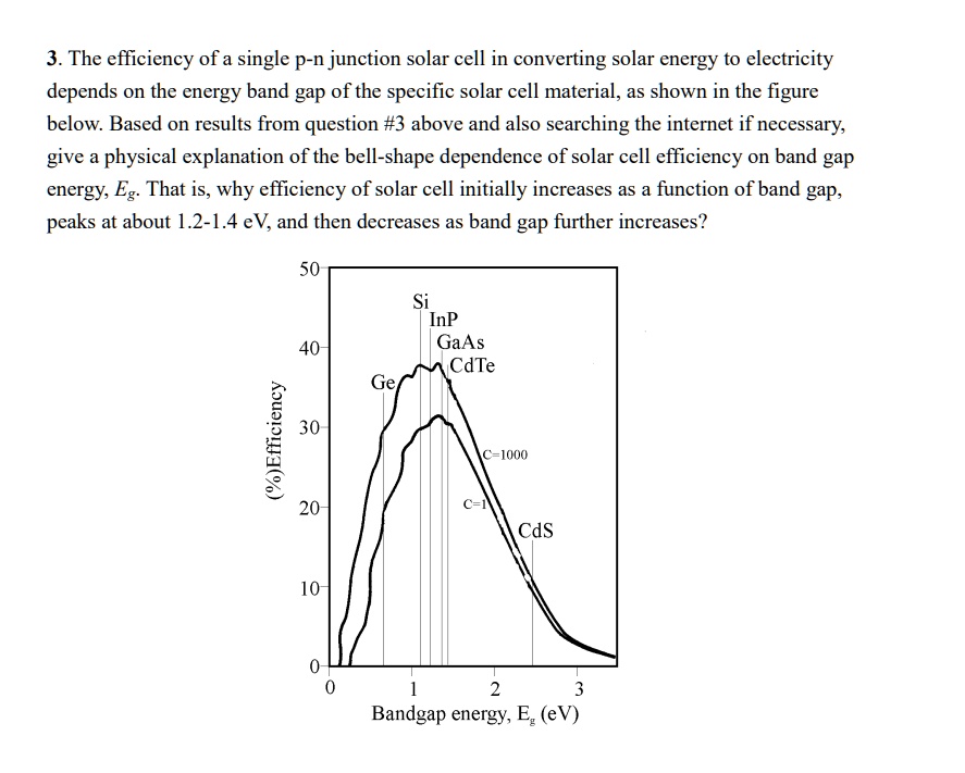 3 the efficiency ofa single p n junction solar cell in converting solar ...