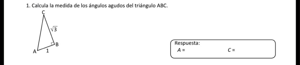 SOLVED: Deja constancia del procedimiento. 1. Calcula la medida de los ...