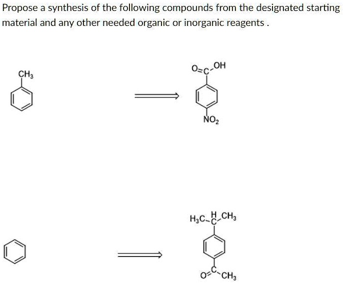 SOLVED Propose a synthesis of the following compounds from the