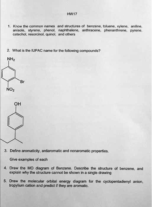 SOLVED Know The Common Names And Structures Of Benzene,, 57 OFF