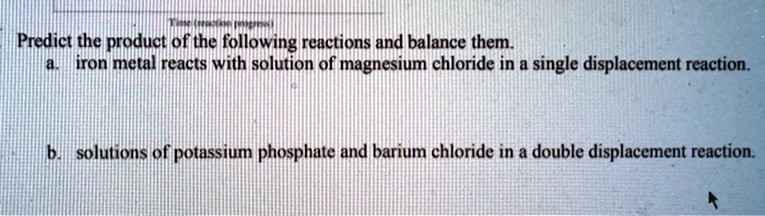 SOLVED: Predict The Product Of The Following Reactions And Balance Them ...