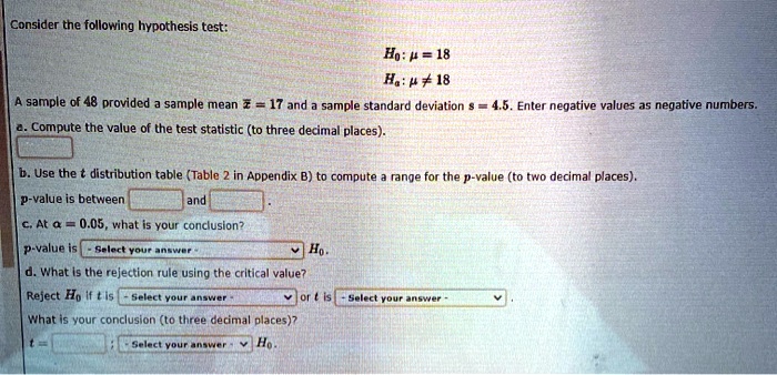 Solved Consider The Following Hypothesis Test Ho P 18 Ha 4 18