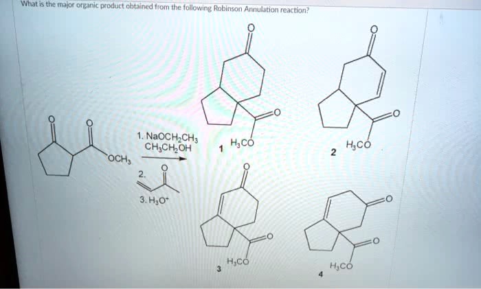 SOLVED: What is the reaction? 1. NaOCH CH3 CH3CH2OH H3Câ€“ 2. H CO H3C