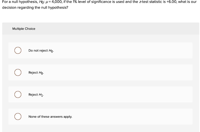 for a null hypothesis 4000