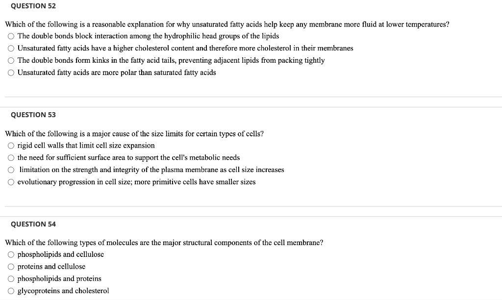 SOLVED QUESTION 52 Which of the following is a reasonable explanation