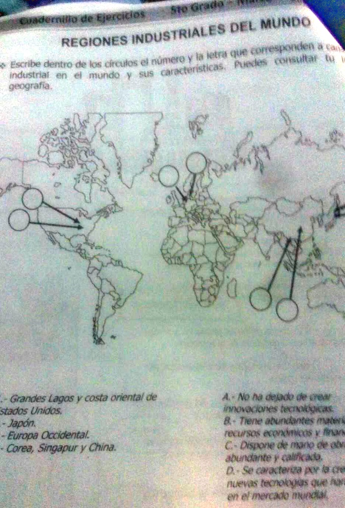 SOLVED: Escribe Dentro De Los Círculos El Número Y La Letra Que ...