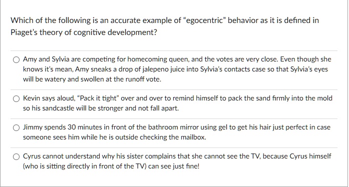 Piaget egocentrism cheap definition